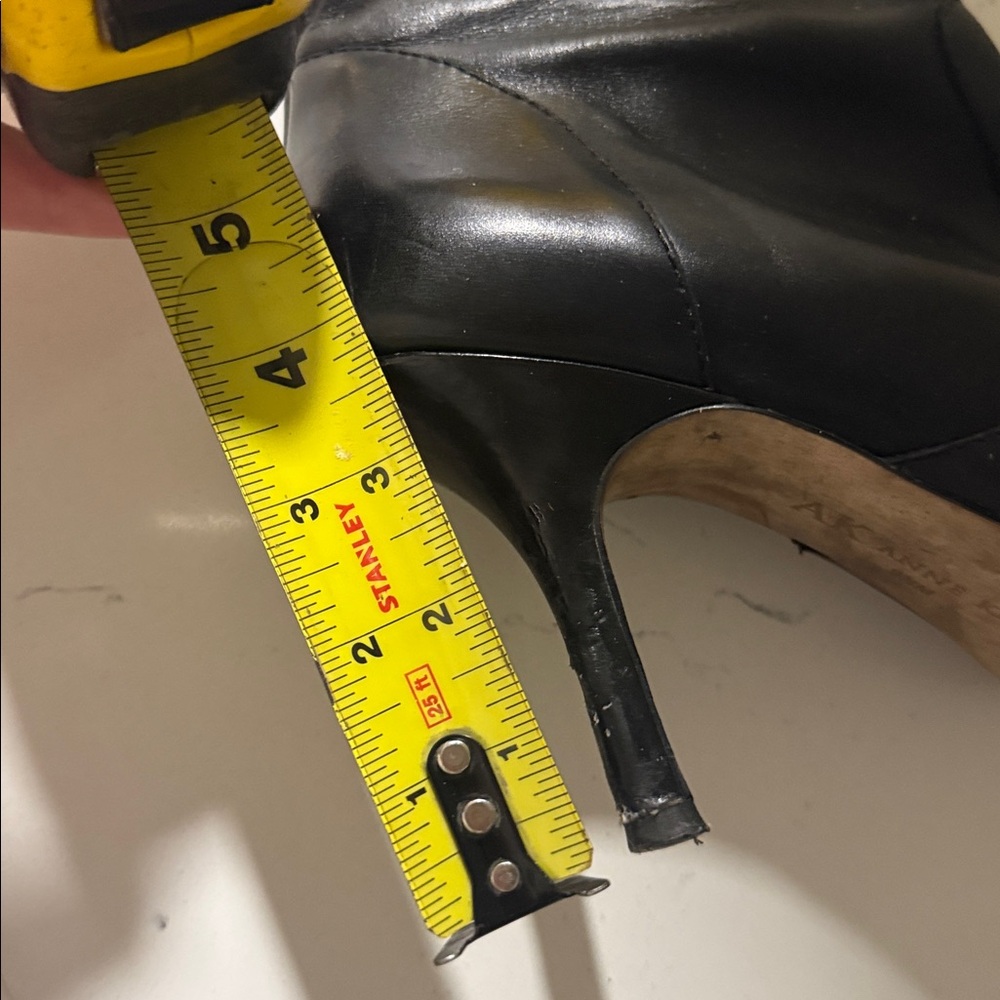 Anne Klein Akdevorah Black Leather Knee-High Boots 9.5 - Picture 8 of 8